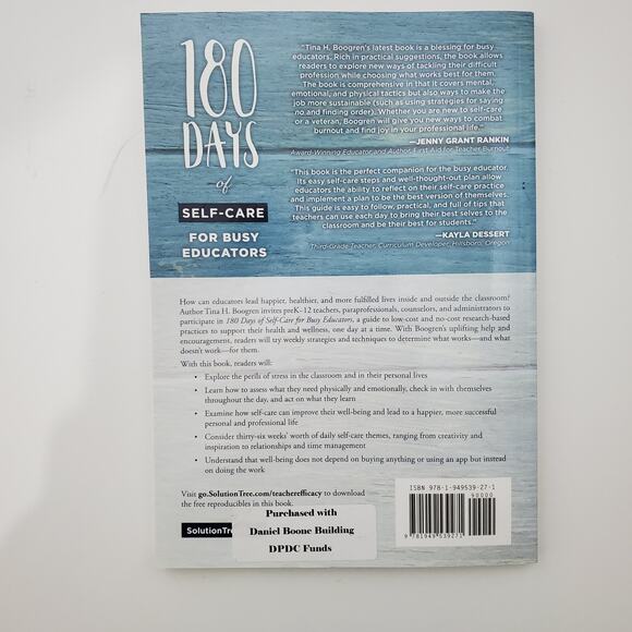 180 Days of Self-Care for Busy - Paperback, by Tina H. Boogren - Excellent - Picture 2 of 11
